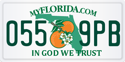 FL license plate 0559PB