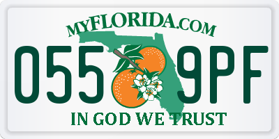 FL license plate 0559PF