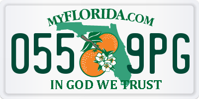 FL license plate 0559PG