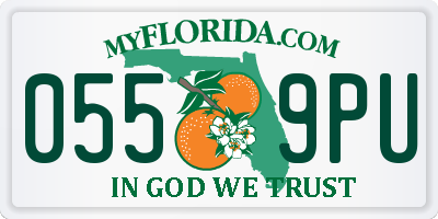 FL license plate 0559PU