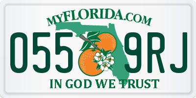 FL license plate 0559RJ