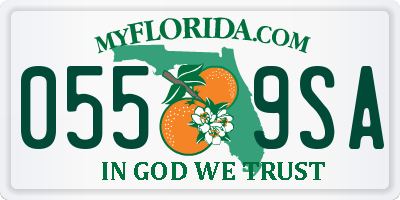 FL license plate 0559SA