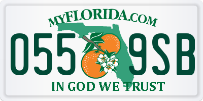FL license plate 0559SB