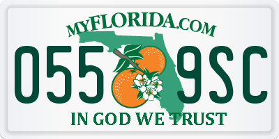 FL license plate 0559SC