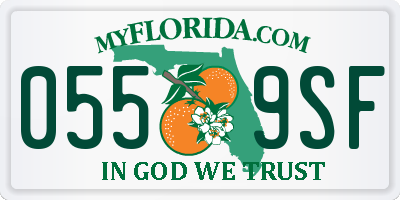 FL license plate 0559SF