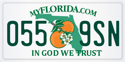 FL license plate 0559SN