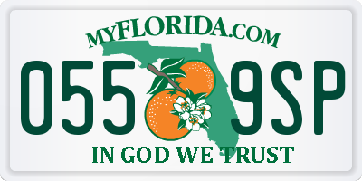 FL license plate 0559SP