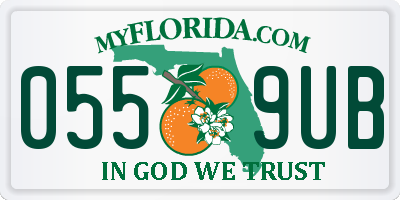 FL license plate 0559UB