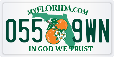 FL license plate 0559WN