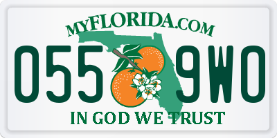 FL license plate 0559WO