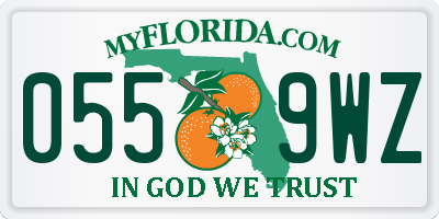 FL license plate 0559WZ