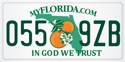 FL license plate 0559ZB