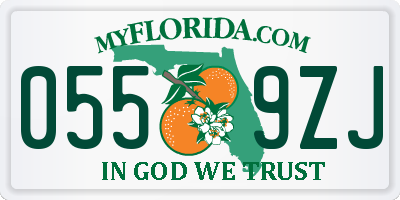 FL license plate 0559ZJ