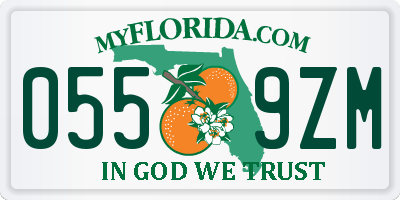 FL license plate 0559ZM