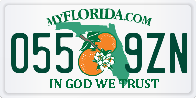 FL license plate 0559ZN