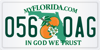 FL license plate 0560AG