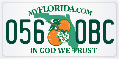 FL license plate 0560BC