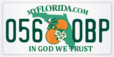 FL license plate 0560BP