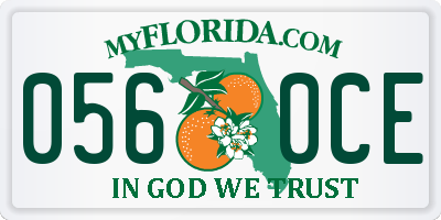 FL license plate 0560CE