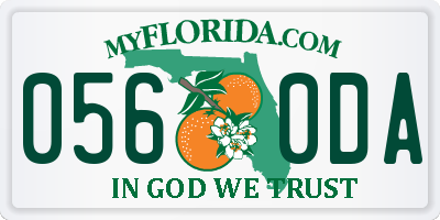 FL license plate 0560DA