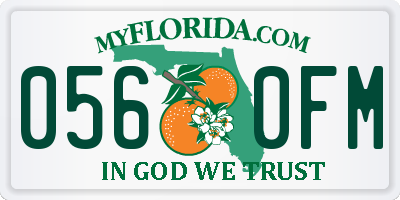 FL license plate 0560FM