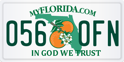 FL license plate 0560FN
