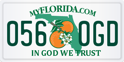 FL license plate 0560GD