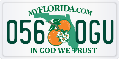 FL license plate 0560GU