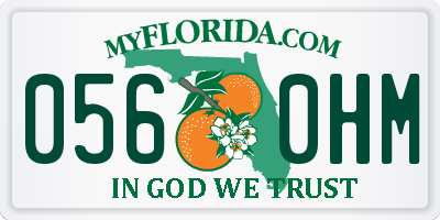 FL license plate 0560HM