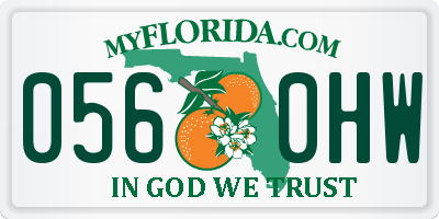FL license plate 0560HW