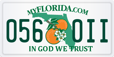 FL license plate 0560II
