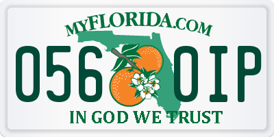 FL license plate 0560IP