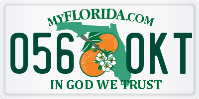 FL license plate 0560KT