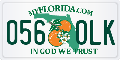 FL license plate 0560LK