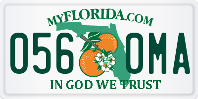FL license plate 0560MA