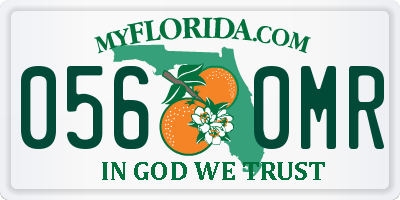 FL license plate 0560MR