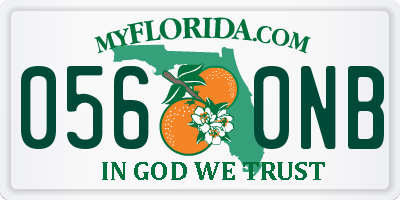 FL license plate 0560NB