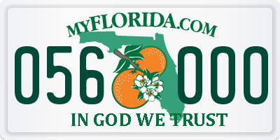 FL license plate 0560OO