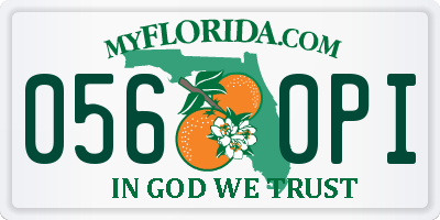 FL license plate 0560PI
