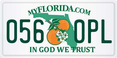 FL license plate 0560PL