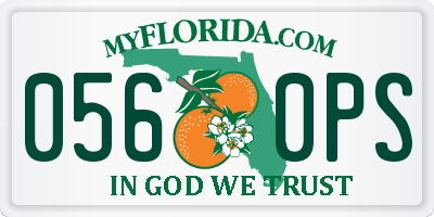 FL license plate 0560PS