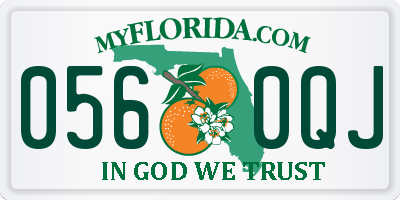 FL license plate 0560QJ