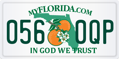 FL license plate 0560QP