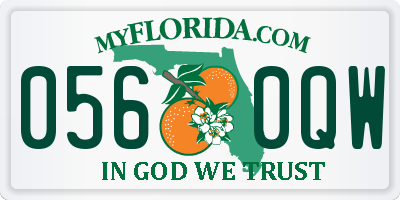 FL license plate 0560QW