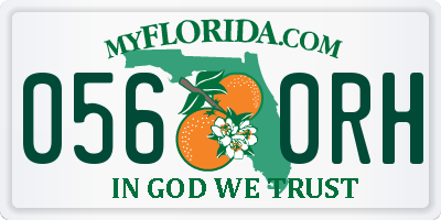 FL license plate 0560RH