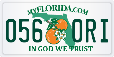 FL license plate 0560RI