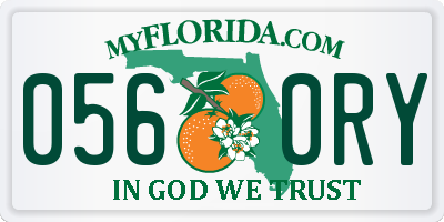 FL license plate 0560RY