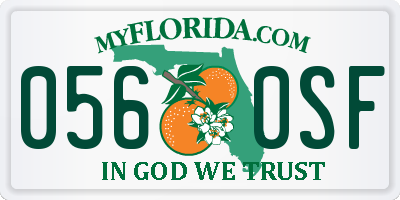 FL license plate 0560SF