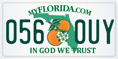 FL license plate 0560UY