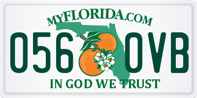 FL license plate 0560VB